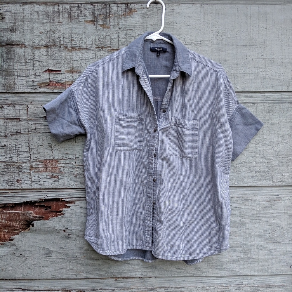 Madewell blue stripe Lilydale Courier, X-Small